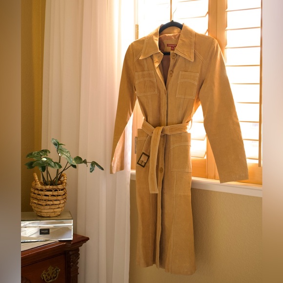 Jennyfer J Jackets & Blazers - Vintage Jennyfer J Suede Trench Coat